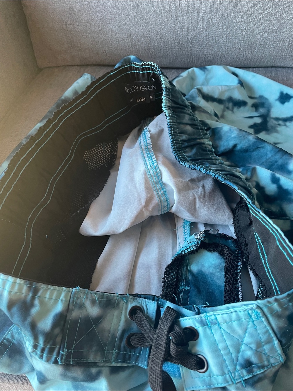 Men's Tie-Dye Aqua Swim Shorts - Picture 5 of 7